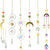 Hanging Suncatcher 6 Pcs Crystals Sun Catcher with Chain Pendant Ornament for Window Home Garden