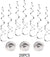 42 Pieces Winter Party Christmas Party Hanging Swirl Decorations