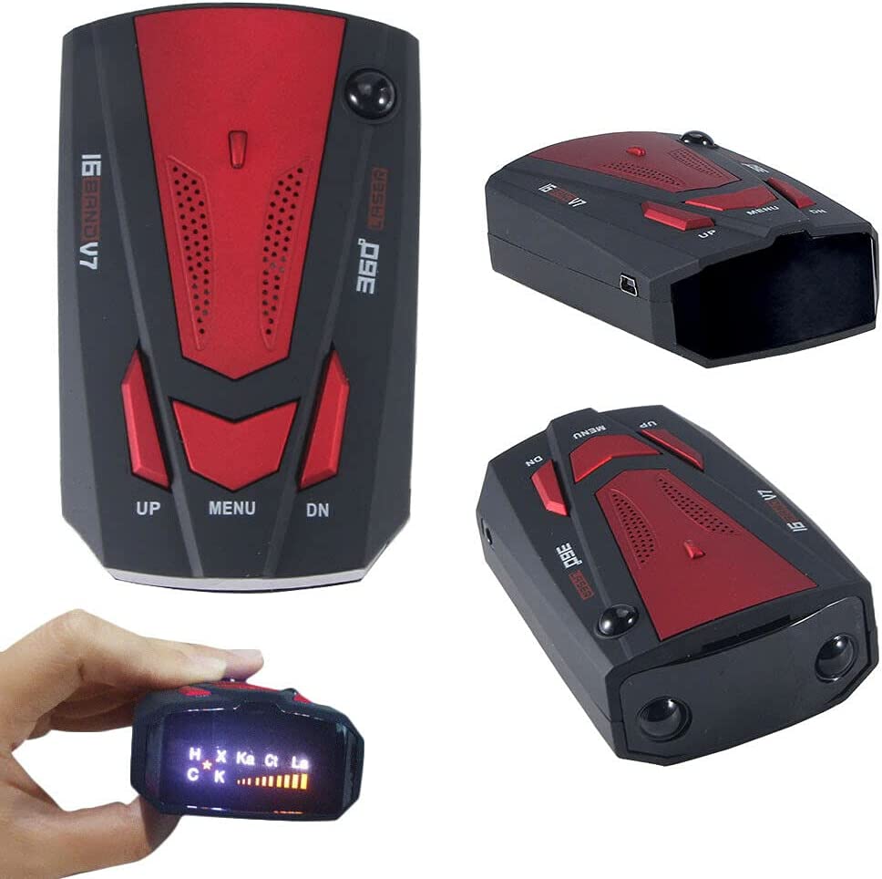 Laser Radar Detectors Car Radar Detector 360° GPS Speed Police Safe 16 Band Voice Alert