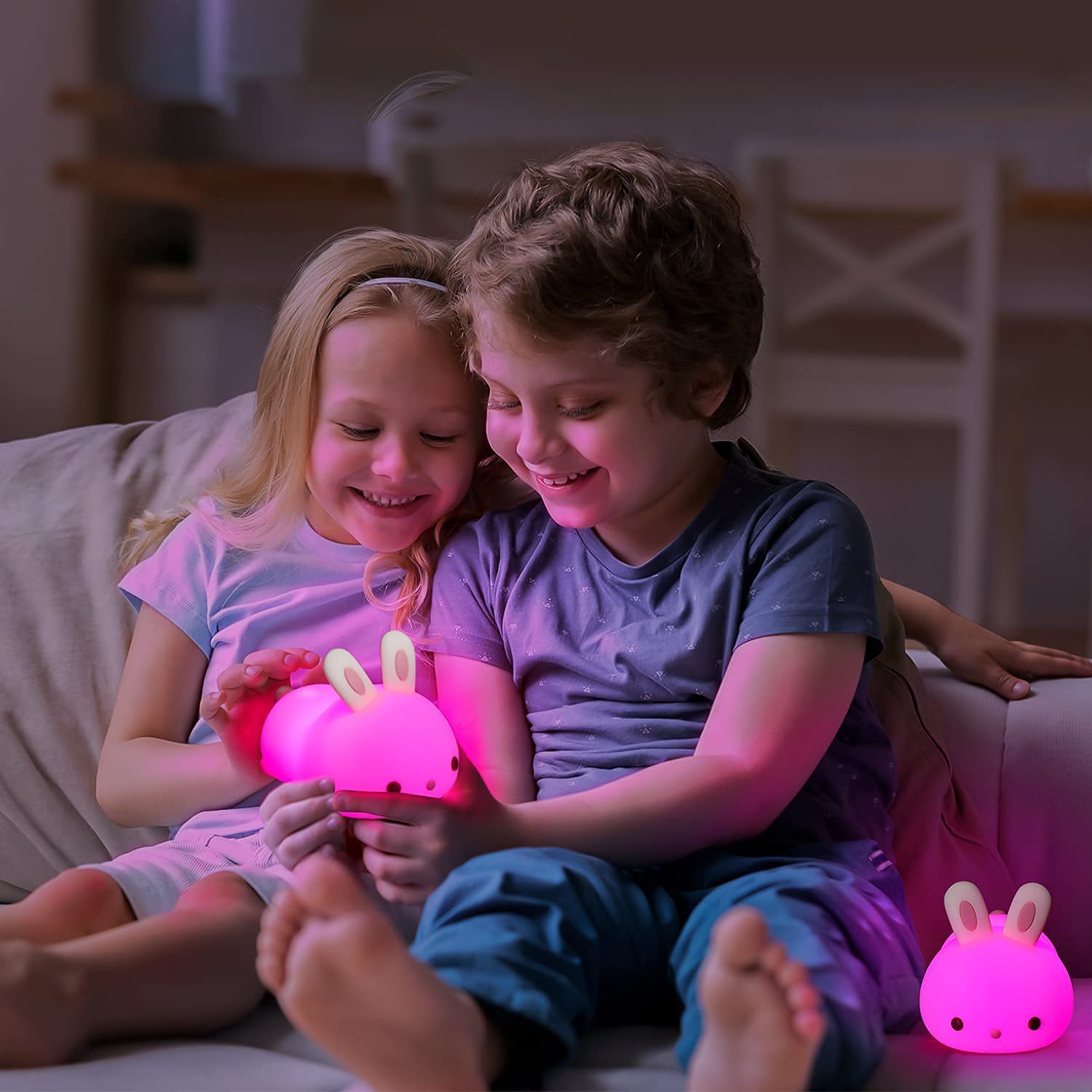 7 Colors Night Light for Kids Room, Cute Lamp for Toddlers Bedroom Nursery