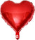 18" Inches Red Foil Heart Shaped Balloons