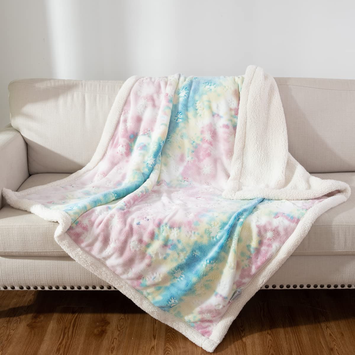 Glow in The Dark Animal Paws Colorful Throw Blanket 50"x60" Inches for Gifts