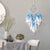 Decor Catcher Led Light Handmade Up Moon Lights Half Circle Dream Feather Blue