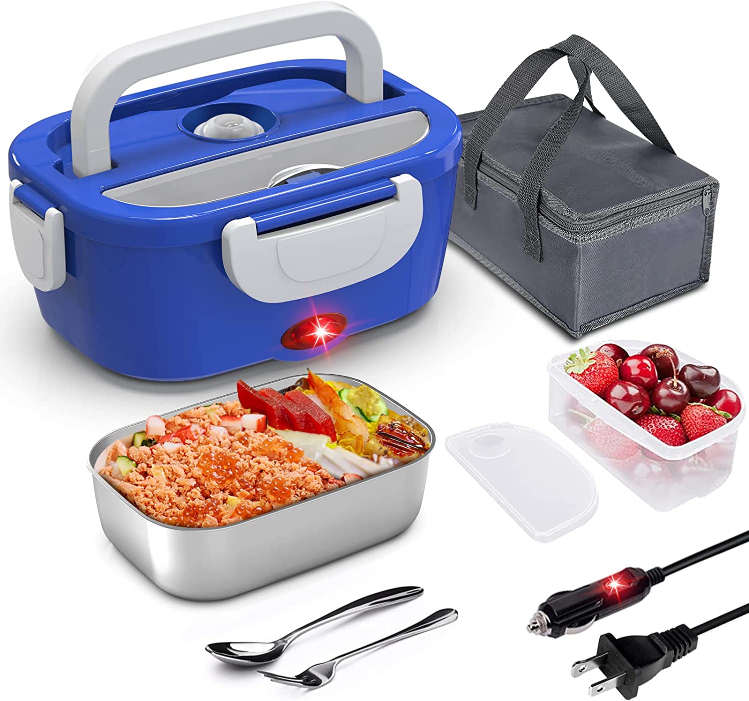 Lunch Box Food Electric Portable for Car and Home, 55W Faster Food Heater for Adults