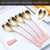 Heart Spoons Shaped Set, 4 Pack Dessert Spoons 6.7" Inches