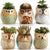 Owl Ceramic Pot Flower Holder Succulent Plant Pot 6 Pack, 2.5" Inch