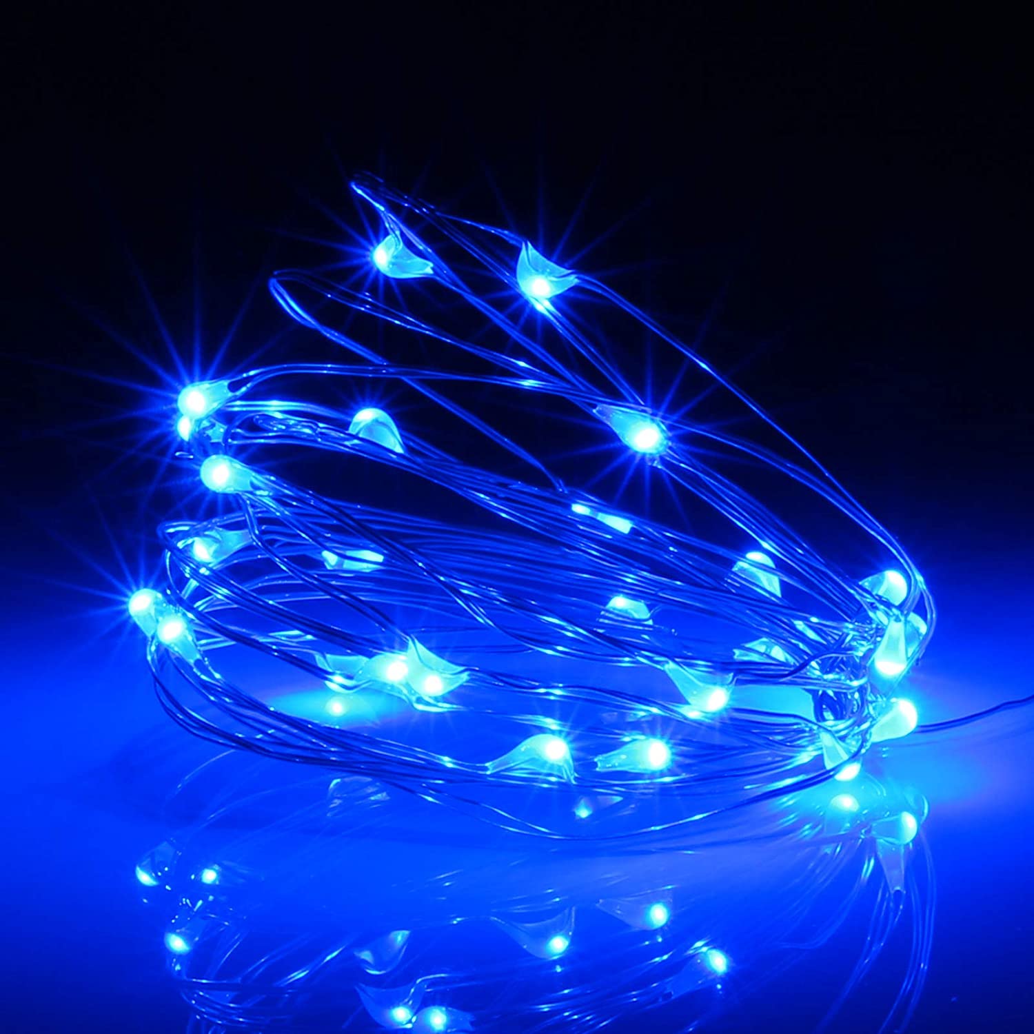 10Ft Fairy Led String Lights Party Outdoor Christmas Waterproof (Blue)