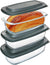 6 Piece Set Loaf Pan Glass with Airtight Lids