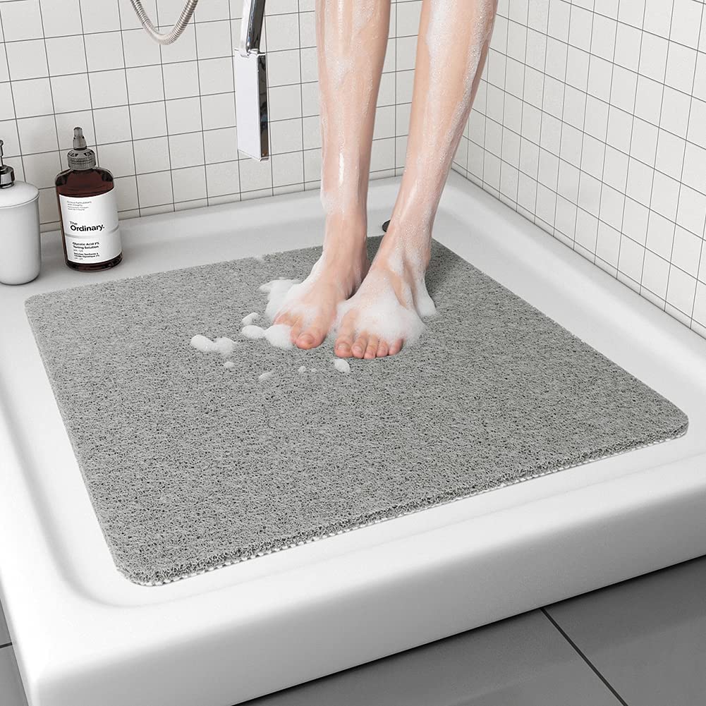 Grey Non-Slip Bathtub Mat - Shower and Bath Safety Mat