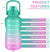 64oz Bottle Water Motivational with Time Marker (Blue/Purple Gradient)