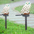 LED Owl Solar Stake Lights for Garden Warm White LED Solar 2 Pack (White)