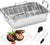 15" Stainless Steel Roasting Pan with Baking Rack with V-Shaped Rack and Turkey Baster