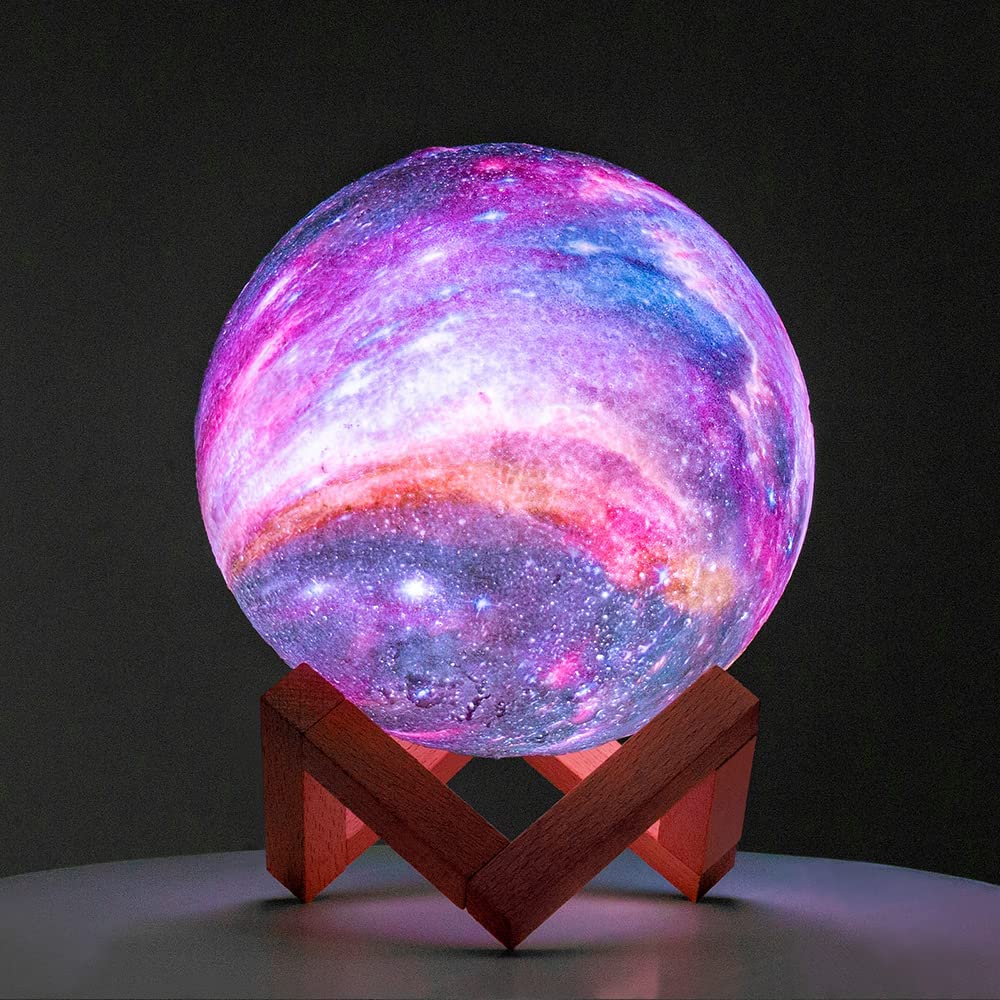 5.9 inch Galaxy Lamp 3D Moon Night Lamp 16 Colors LED with Remote & Touch Control