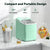 Portable Electric Ice Maker Portable Countertop Machine 26lbs 24Hrs with Ice Bags and Scoop Basket for Home Bar Office (Green)