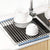 Foldable Dish Drainer Over The Sink Dish Drying Rack Gray (17.5''x11.8'')