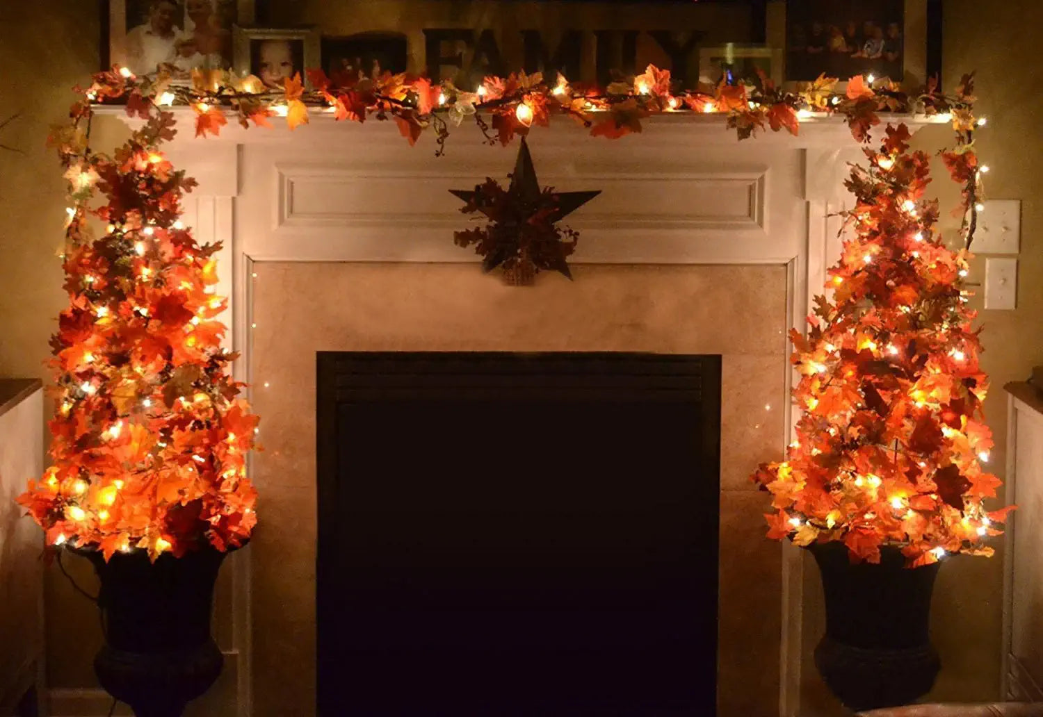 Decorations Lighted Fall Garland, Thanksgiving Decor Halloween String Lights 8.2 Feet 20 LED