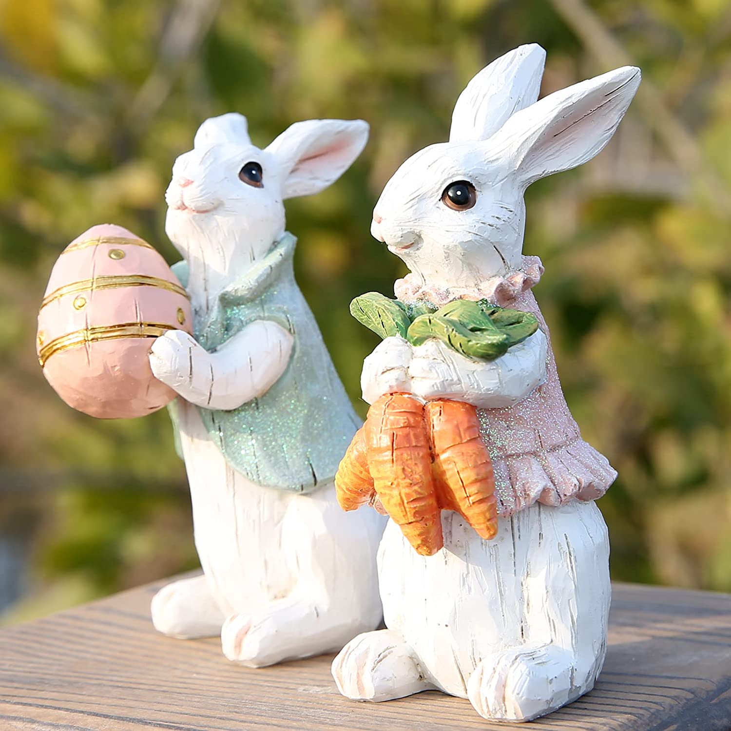 Easter Bunny Decorations Spring Home Decor Bunny Figurines