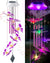 Butterfly LED Solar Wind Hanging Changing Color with 4 Iron Tubes (Purple)