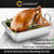 15" Stainless Steel Roasting Pan with Baking Rack with V-Shaped Rack and Turkey Baster