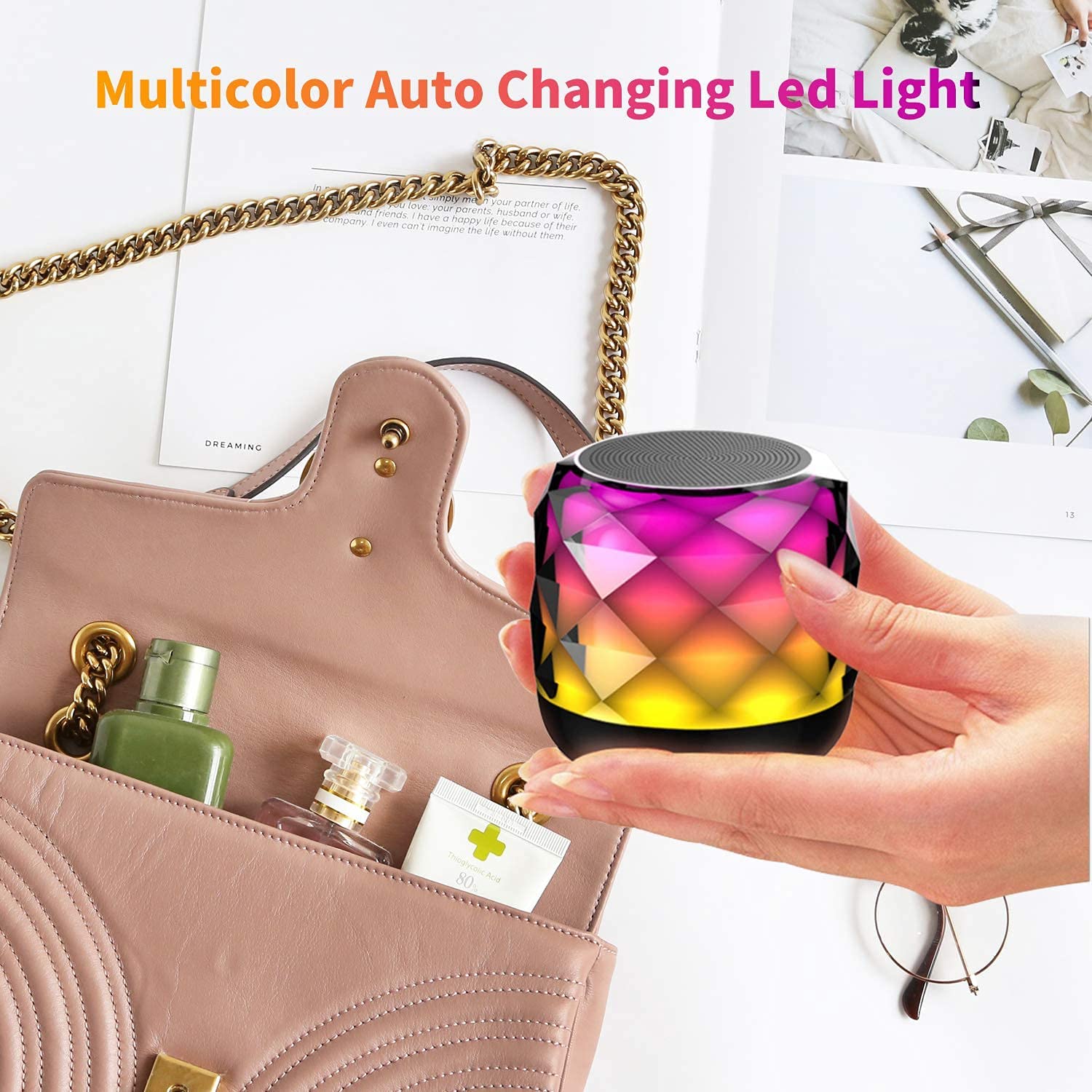 Portable Speaker Bluetooth with LED Light