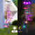 Butterfly LED Solar Wind Hanging Changing Color with 4 Iron Tubes (Purple)