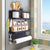 2 Tier Magnetic Towel Paper Holder Shelf (Black, Medium)