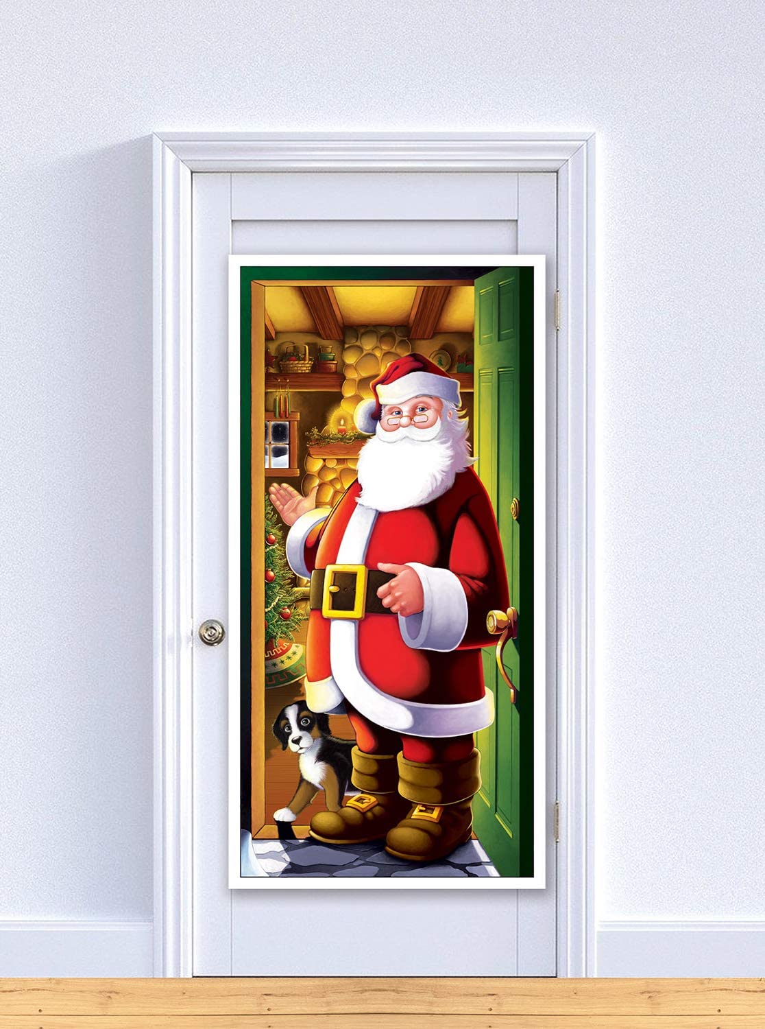 30" x 5' Indoor Cover Plastic Outdoor Printed Santa Claus Front Door Home