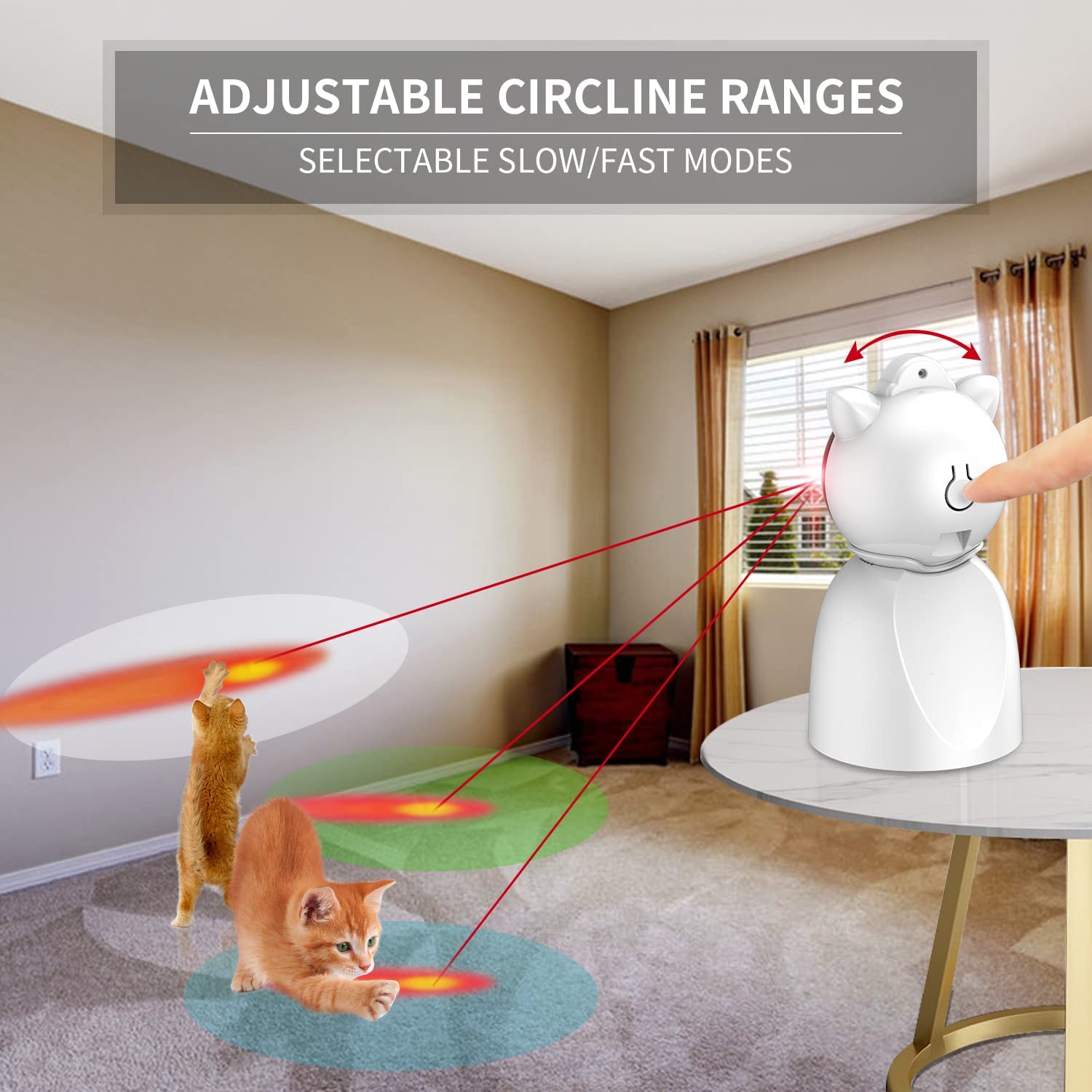Rechargeable Cat Activated Motion Toy Laser Interactive Automatic Toys