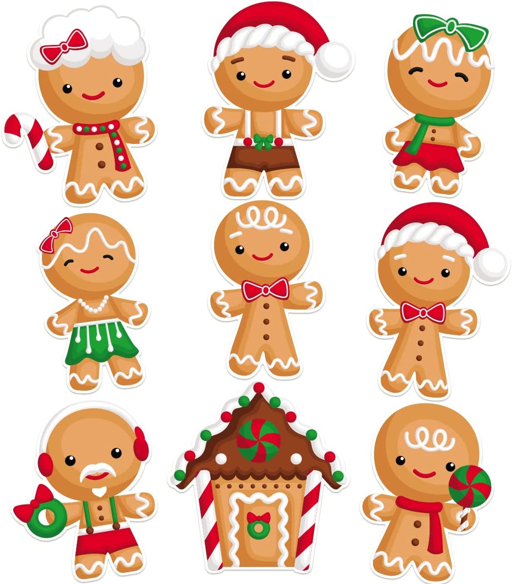 45 Pieces Gingerbread Christmas Decoration Colorful Peppermint Pieces