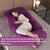 Velvet Dark Purple Pregnancy Sleeping Pillow with Cooling Cover - Ultimate Back Support for Expecting Moms