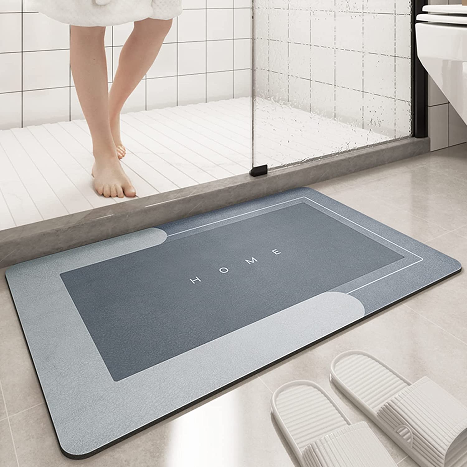 Non-Slip Mat Super Absorbent, Kitchen Doormat (Rectangle Blue, 40x60cm)