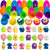 24 Pack Plastic Prefilled Easter Eggs with Easter Mochi Squishy Toys Inside