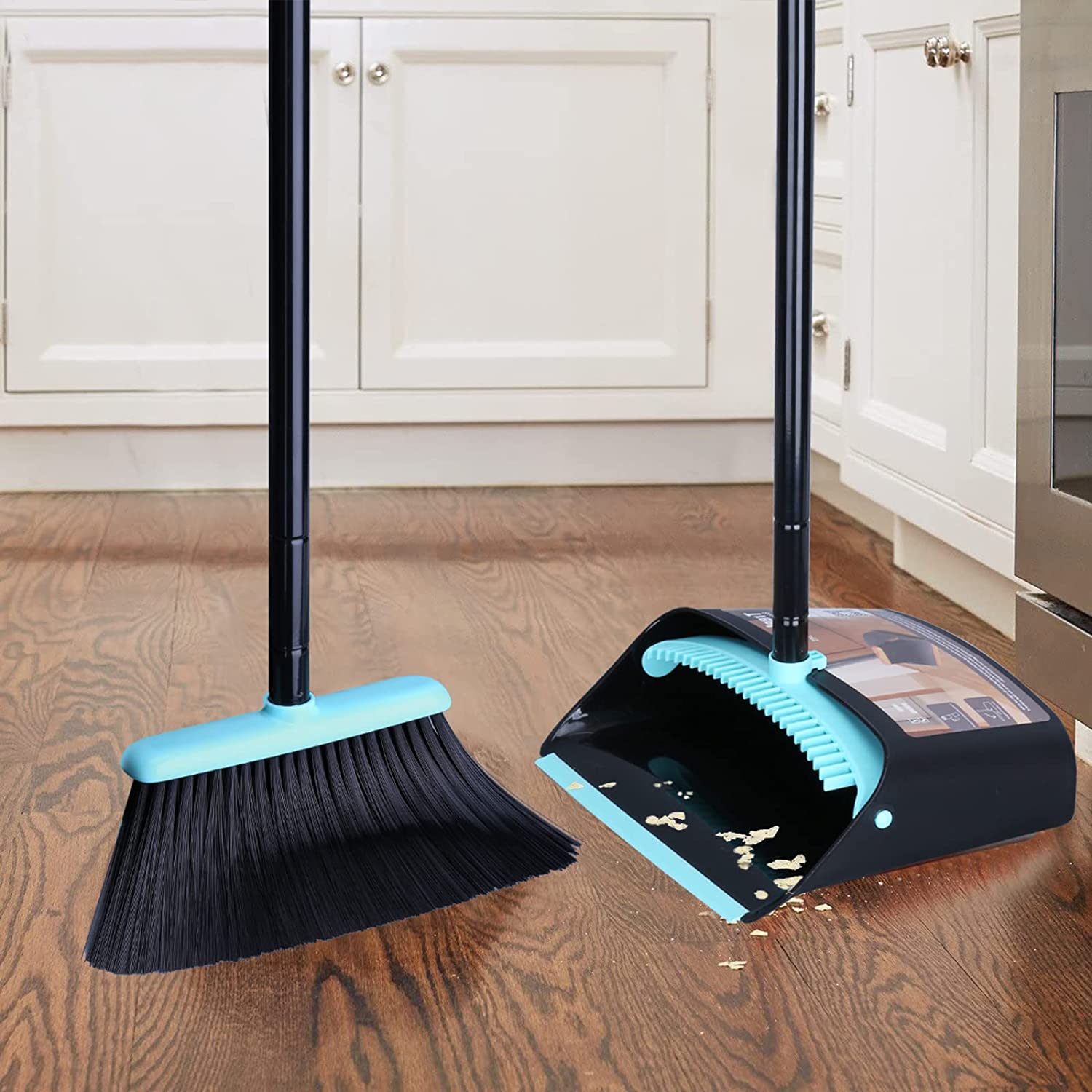 Dustpan and Broom for Home, Cleaning Tools, Dust pan with Broom with Long Handle