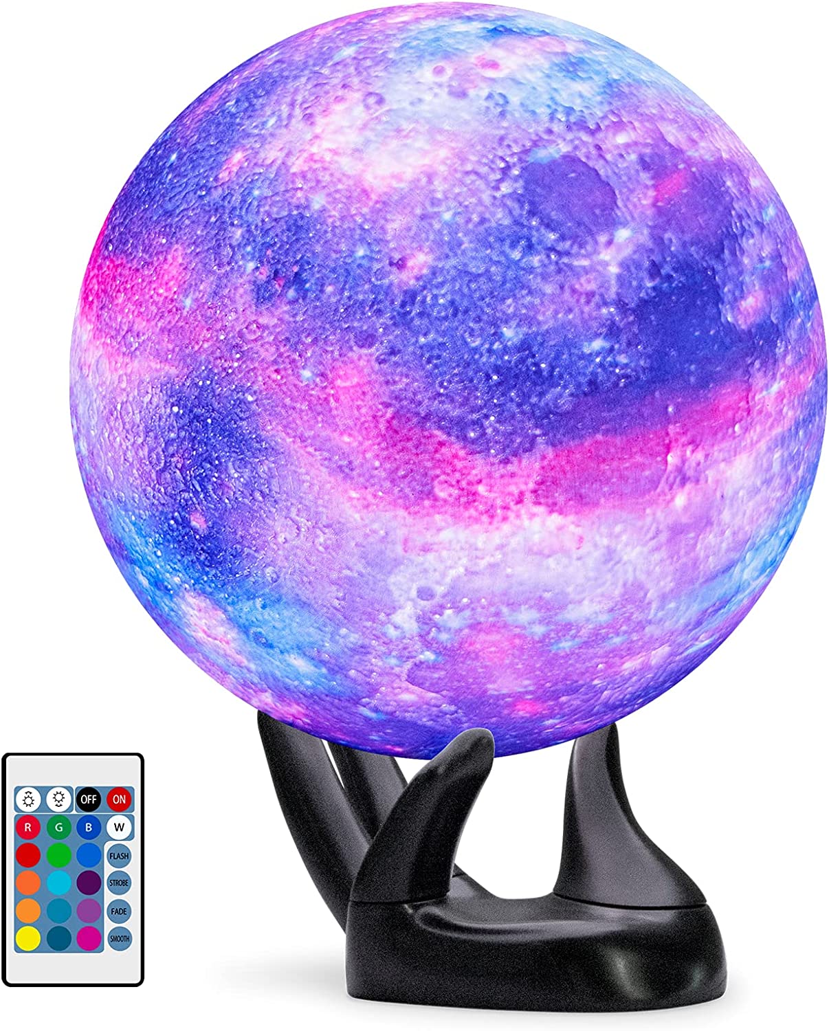 7.1" LED Lamp Light Moon Night, Remote & Touch Control Brightness