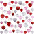 54 Pieces Heart Day Ornaments Valentines Decorations Red & Pink