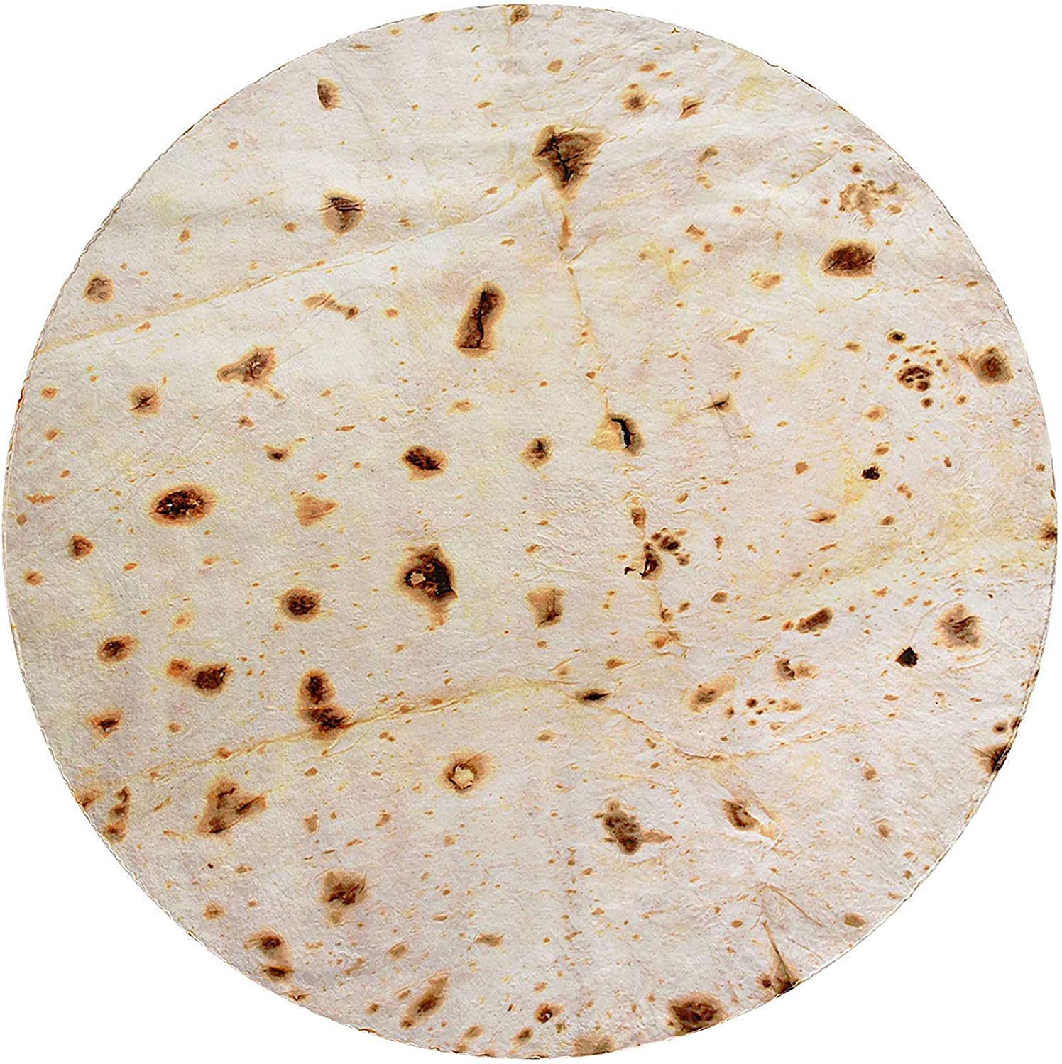 71" Blanket Tortilla Flour Throw Giant Double Sided (Beige)