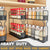 2 Tier Spice Rack Organizer Pull Out Slide Out Organizer with Labels and Chalk Marker 5.2"W x10.75"D x10"H