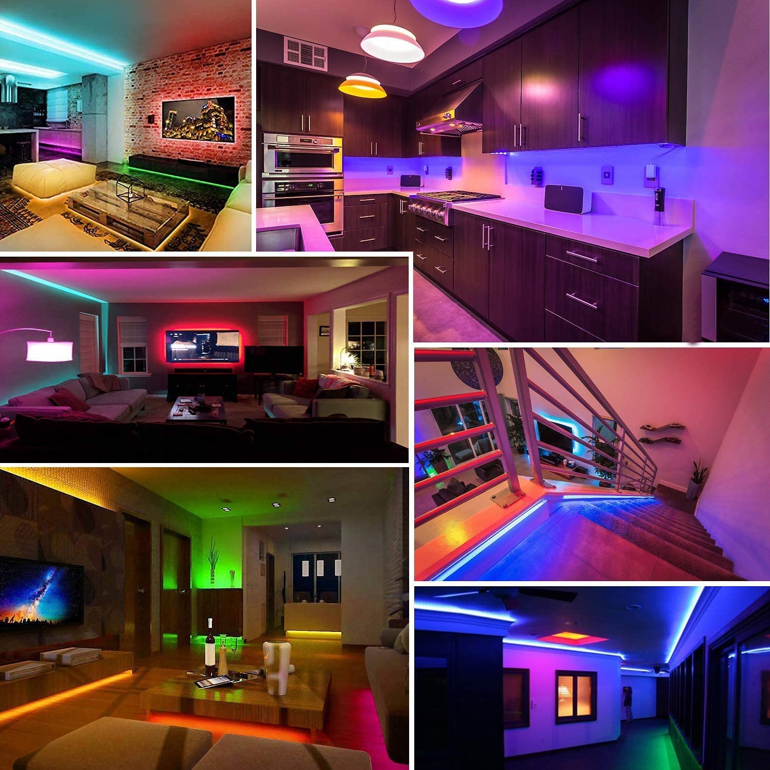 50ft LED Lights Strip with Remote for Room Home Decoration