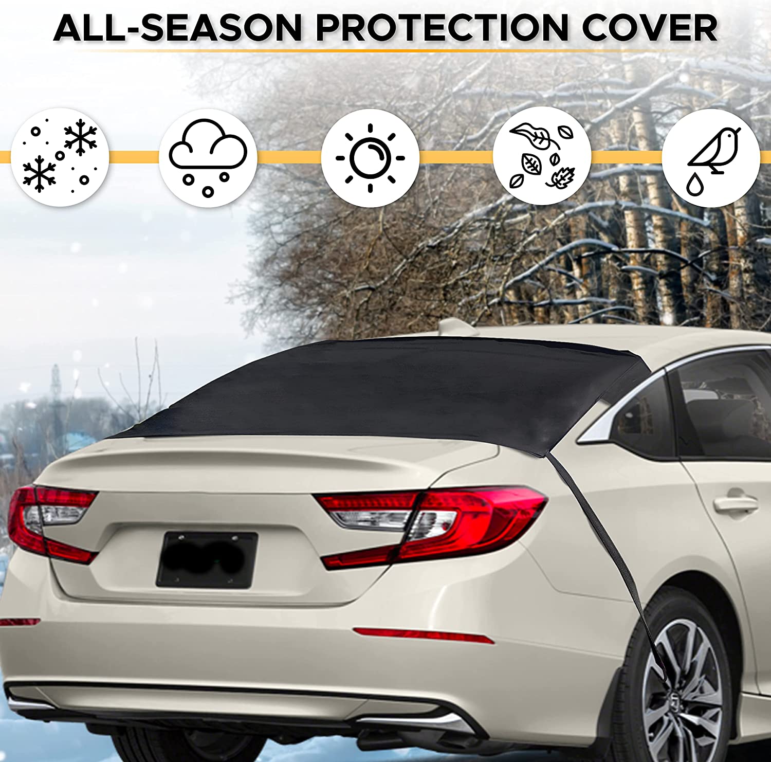 Snow Cover Windshield Frost Car Ice Protector Winter Sun Guard Shade Winter Car Accessories That Fits Most Sedans, SUVs & Vans