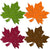 8 Pieces Placemats Leaf Maple Fall Set Autumn Harvest Thanksgiving Table Placemat 12.8"