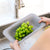 Extendable Over the Sink Basket Colander Strainer Kitchen Drain Stainless And Wash Vegetables (Gray)