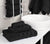 Black Towel Cotton Towels Set 3 Piece Soft Linen Towel Sets