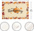 Placemats Set of 4 Leaves Thanksgiving PVC Fall Maple Pumpkin Dini Plaid Buffalo Placemats