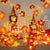 2 Pack Fall Decorations Realistic Fall Pumpkin Garland Lights with Timer Total 20FT 60LED Fall Lights Battery Operated for Halloween Fall Decoration