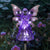 12 LEDs Solar Purple Angel, Cute Garden Decor, 4"x2.5"x34"