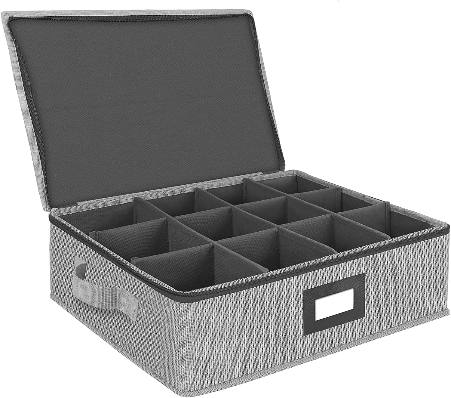 Storage Box Lid Mugs Tea Chest Sets Cups Containers China And Handle (Gray)