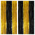 Black and Gold Curtains Foil Fringe 8 x 6.4FT  Black and Gold Party Decorations Pack of 2