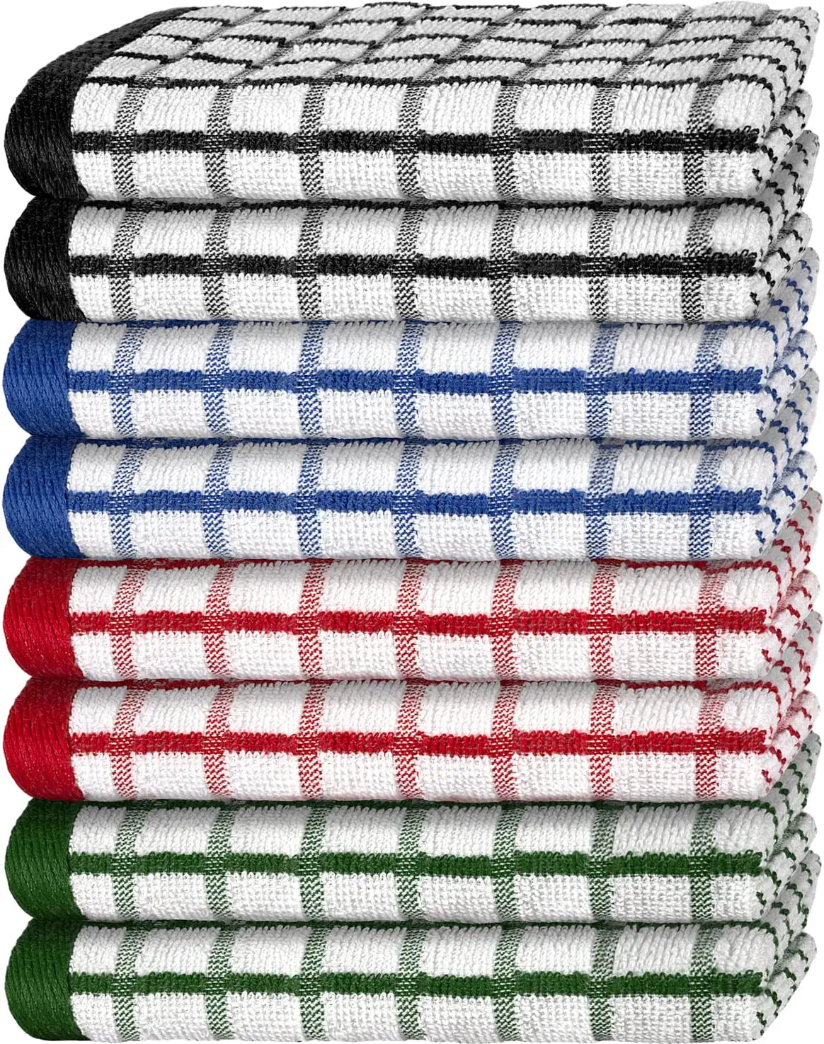 8 Pack Premium Hanging Dish Pack Loop Kitchen Heavy Towels Duty Absorbent Multicolor Towel