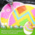 12 Pieces Easter Eggs Outdoor Yard Signs Corrugated Yard Decorations with Stakes