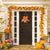 Fall Sign Hello Decor Thanksgiving Door Buffalo Check Plaid Maple Leaf Welcome Door Sign